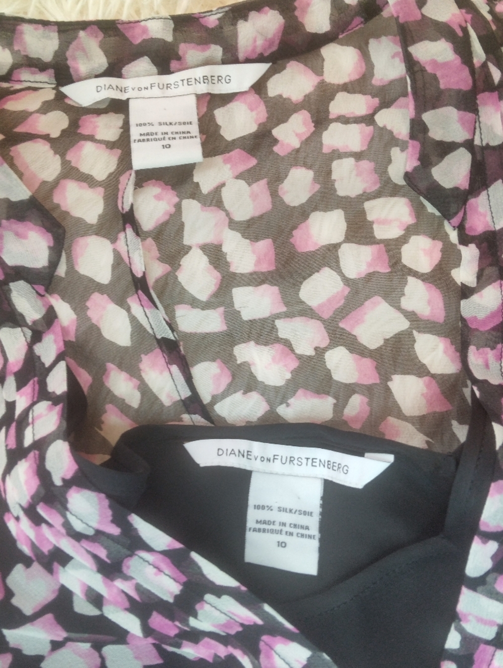 Diane Von Furstenberg 100% Silk Dress Size 10 - Picture 11 of 12